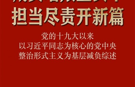 減負增效重實干 擔(dān)當盡責(zé)開新篇——黨的十九大以來以習(xí)近平同志為核心的黨中央整治形式主義為基層減負綜述