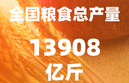 再創(chuàng)歷史新高！2023年全國糧食總產(chǎn)量13908億斤